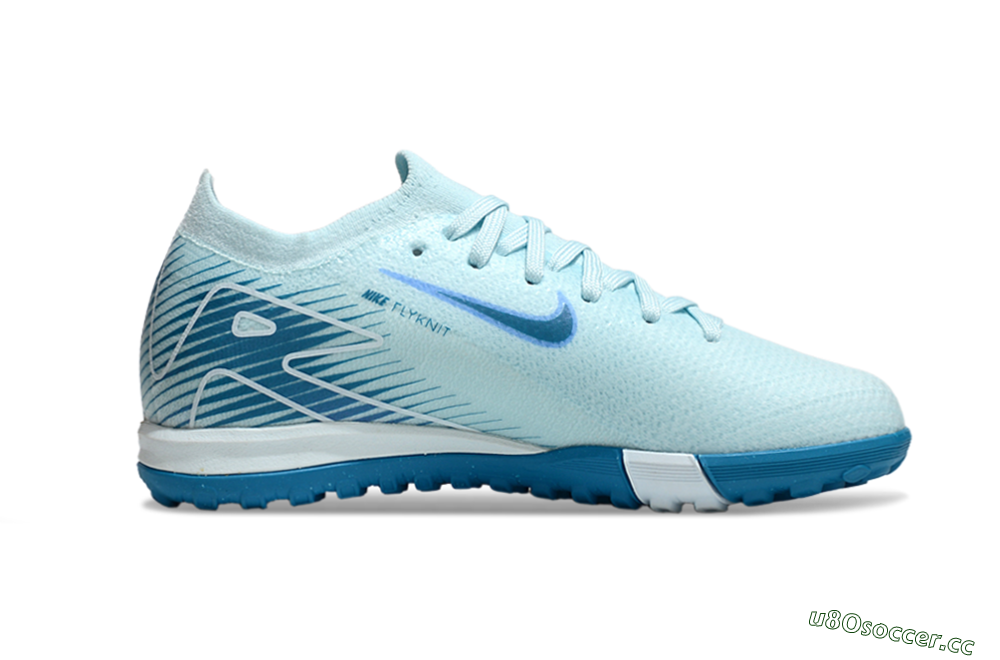 Kids Nike Air Zoom Mercurial Vapor 16 Elite TF Artificial Turf Low-Tops Football Shoes - Jade/Blue 4