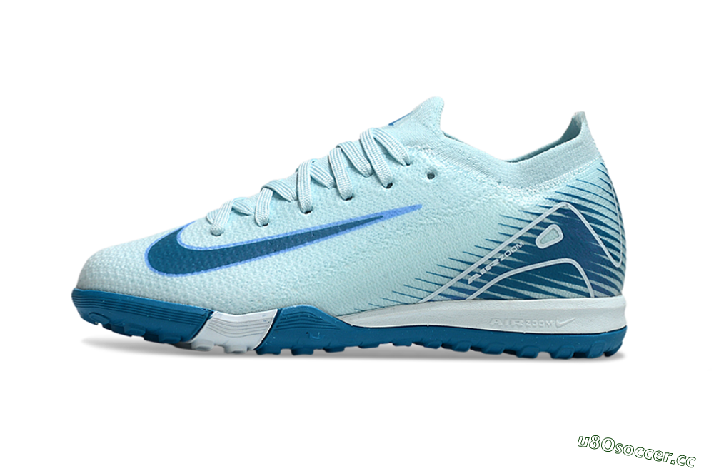 Kids Nike Air Zoom Mercurial Vapor 16 Elite TF Artificial Turf Low-Tops Football Shoes - Jade/Blue 0