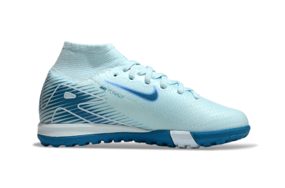 Kids Nike Air Zoom Mercurial Superfly 10 Elite TF Artificial Turf High-Tops Football Shoes - Jade/Blue