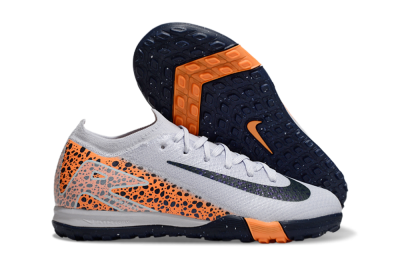 Kids Nike Air Zoom Mercurial Vapor 16 Elite TF Artificial Turf Low-Tops Football Shoes - Grey/Black/Leopard