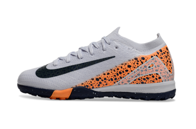 Kids Nike Air Zoom Mercurial Vapor 16 Elite TF Artificial Turf Low-Tops Football Shoes - Grey/Black/Leopard