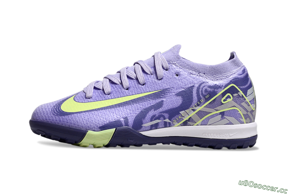 Kids Nike Air Zoom Mercurial Vapor 16 Elite TF Artificial Turf Low-Tops Football Shoes - Purple/Yellow 0