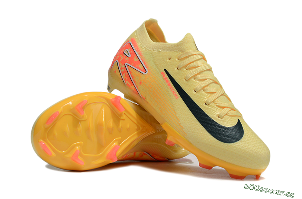 Kids Nike Air Zoom Mercurial Vapor 16 Elite FG Firm Ground Low-Tops Football Boots - Yellow/Black/Red 1