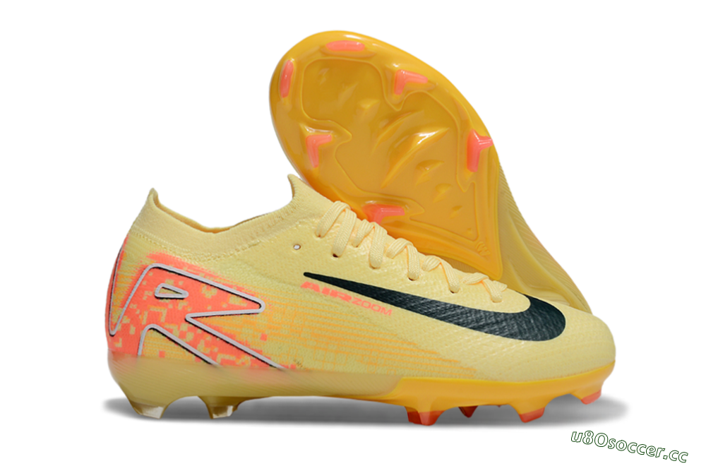 Kids Nike Air Zoom Mercurial Vapor 16 Elite FG Firm Ground Low-Tops Football Boots - Yellow/Black/Red 2