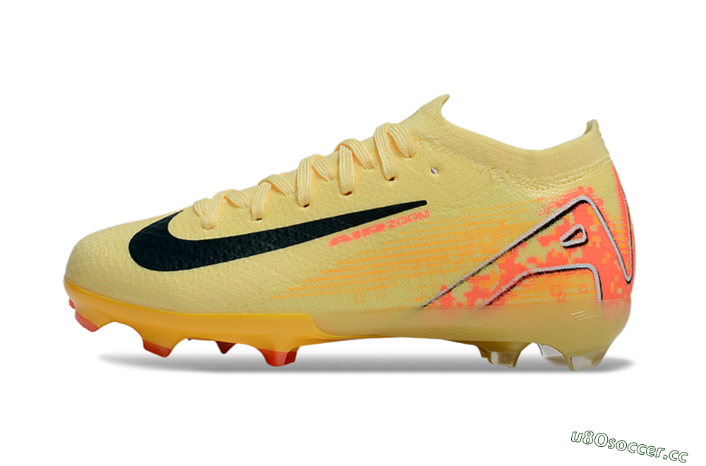 Kids Nike Air Zoom Mercurial Vapor 16 Elite FG Firm Ground Low-Tops Football Boots - Yellow/Black/Red 0