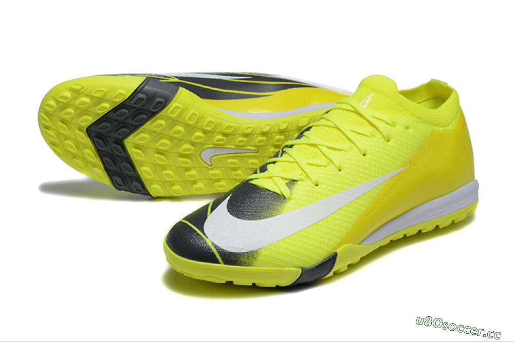 Men's Nike Air Zoom Mercurial Vapor 16 Elite TF Artificial Turf Low-Tops Football Shoes - Yellow/Black/White 3