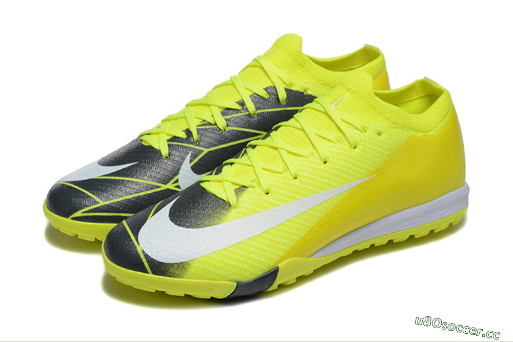 Men's Nike Air Zoom Mercurial Vapor 16 Elite TF Artificial Turf Low-Tops Football Shoes - Yellow/Black/White 5
