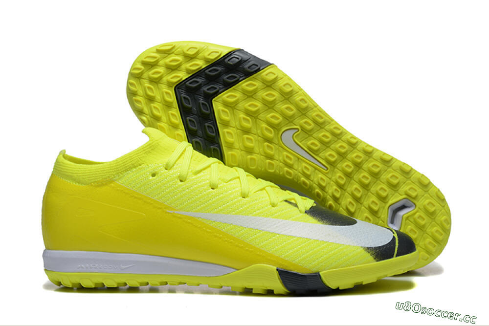 Men's Nike Air Zoom Mercurial Vapor 16 Elite TF Artificial Turf Low-Tops Football Shoes - Yellow/Black/White 2