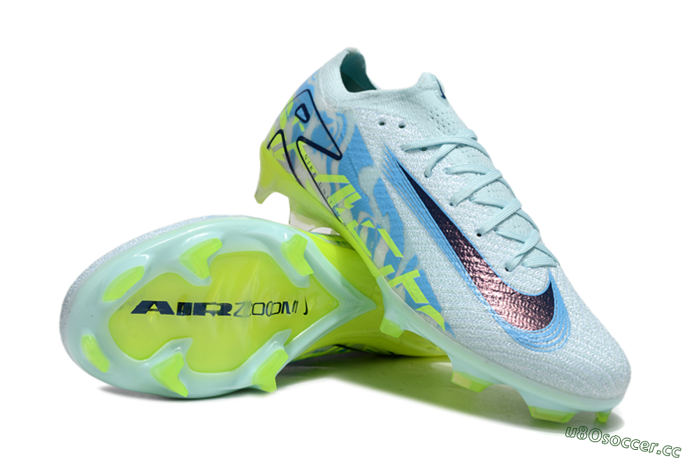 Unisex Nike Air Zoom Mercurial Vapor 16 Elite FG Firm Ground Low-Tops Football Boots - Jade/Blue/Yellow 3