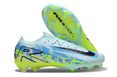 Unisex Nike Air Zoom Mercurial Vapor 16 Elite FG Firm Ground Low-Tops Football Boots - Jade/Blue/Yellow