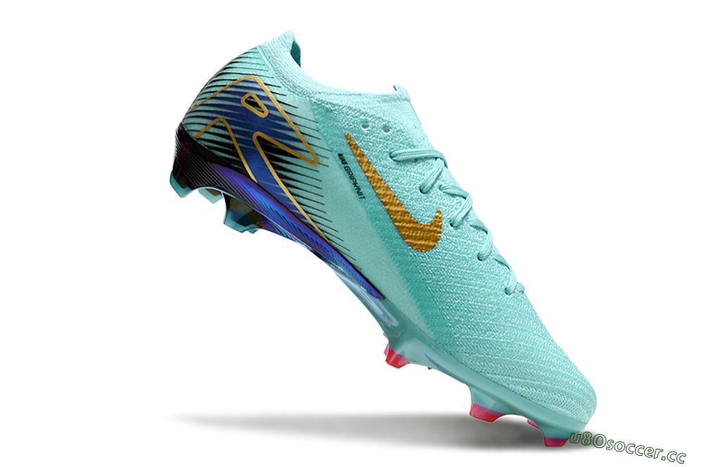 Unisex Nike Air Zoom Mercurial Vapor 16 Elite FG Firm Ground Low-Tops Football Boots - Jade/Gold/Blue 4