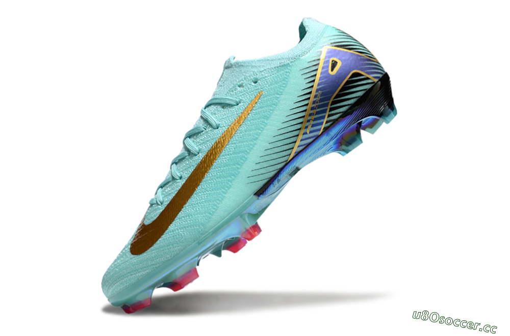 Unisex Nike Air Zoom Mercurial Vapor 16 Elite FG Firm Ground Low-Tops Football Boots - Jade/Gold/Blue 5