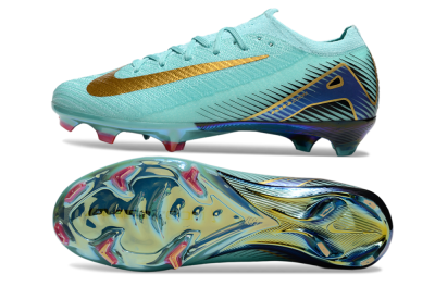Unisex Nike Air Zoom Mercurial Vapor 16 Elite FG Firm Ground Low-Tops Football Boots - Jade/Gold/Blue