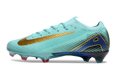 Unisex Nike Air Zoom Mercurial Vapor 16 Elite FG Firm Ground Low-Tops Football Boots - Jade/Gold/Blue