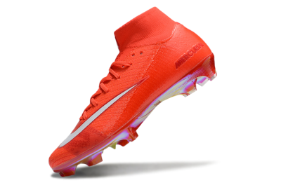 Unisex Nike Air Zoom Mercurial Superfly 10 Elite FG Firm Ground High-Tops Football Boots - Red/White/Gold