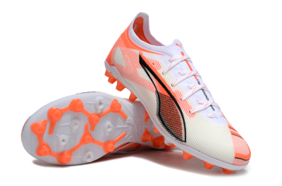 Men's Puma Ultra 5 Ultimate AG Artificial Grass Low-Tops Football Boots - White/Red/Black