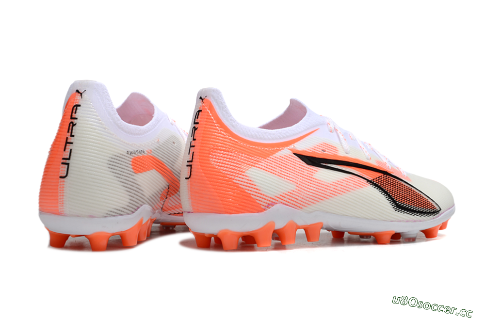 Men's Puma Ultra 5 Ultimate AG Artificial Grass Low-Tops Football Boots - White/Red/Black 6