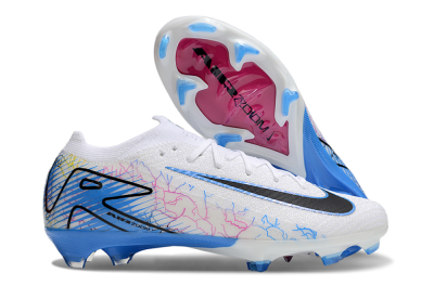 Men's Nike Air Zoom Mercurial Vapor 16 Elite FG Firm Ground Low-Tops Football Boots - White/Black/Blue/Pink/Yellow