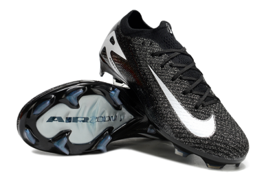 Unisex Nike Air Zoom Mercurial Vapor 16 Elite FG Firm Ground Low-Tops Football Boots - Black/White