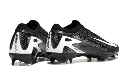 Unisex Nike Air Zoom Mercurial Vapor 16 Elite FG Firm Ground Low-Tops Football Boots - Black/White