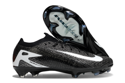 Unisex Nike Air Zoom Mercurial Vapor 16 Elite FG Firm Ground Low-Tops Football Boots - Black/White