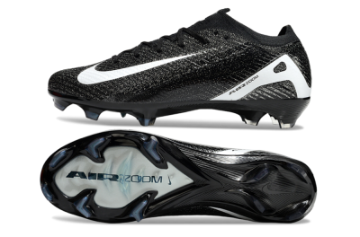 Unisex Nike Air Zoom Mercurial Vapor 16 Elite FG Firm Ground Low-Tops Football Boots - Black/White