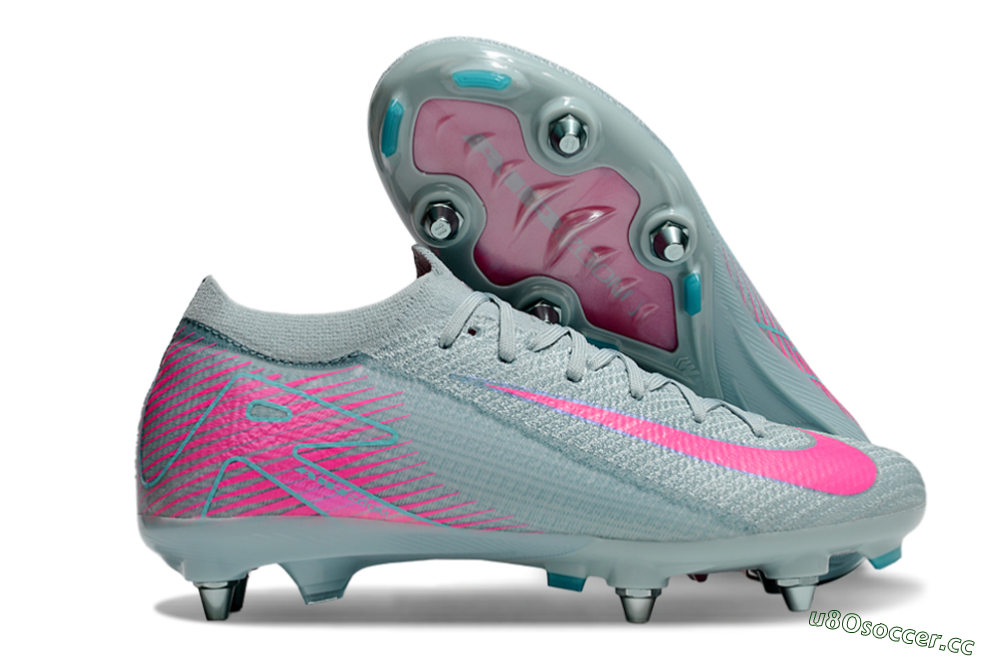 Men's Nike Air Zoom Mercurial Vapor 16 Elite SG Soft Ground Low-Tops Football Boots - Jade/Pink 2