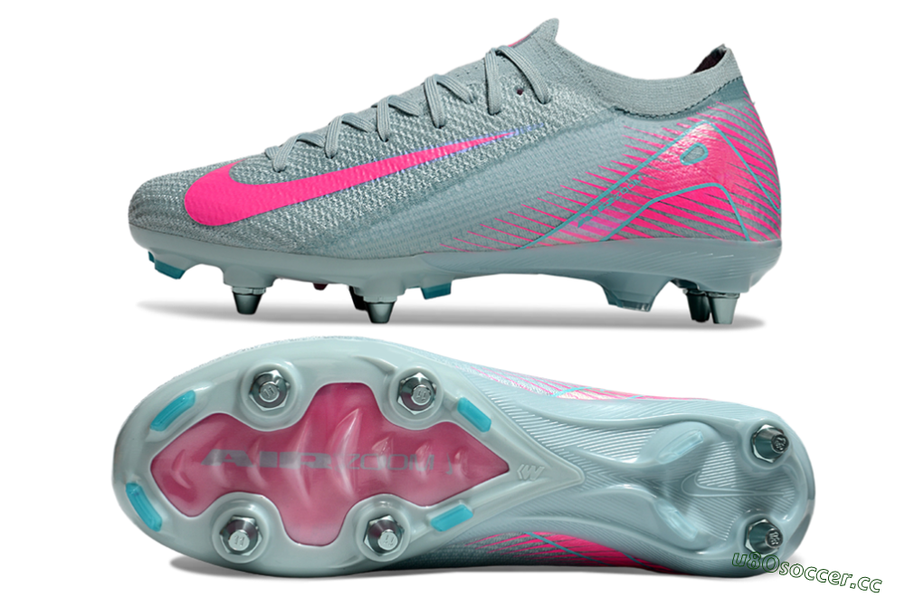Men's Nike Air Zoom Mercurial Vapor 16 Elite SG Soft Ground Low-Tops Football Boots - Jade/Pink 1