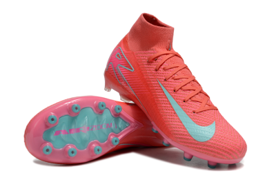 Men's Nike Air Zoom Mercurial Superfly 10 Elite AG Artificial Grass High-Tops Football Boots - Red/Jade