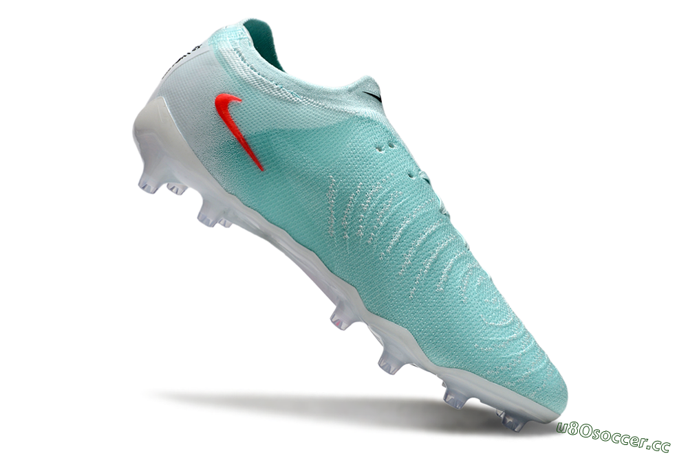 Men's Nike Phantom GX Elite AG Artificial Grass Low-Tops Football Boots - Jade/Red/White 4