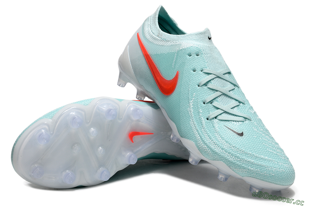 Men's Nike Phantom GX Elite AG Artificial Grass Low-Tops Football Boots - Jade/Red/White 3