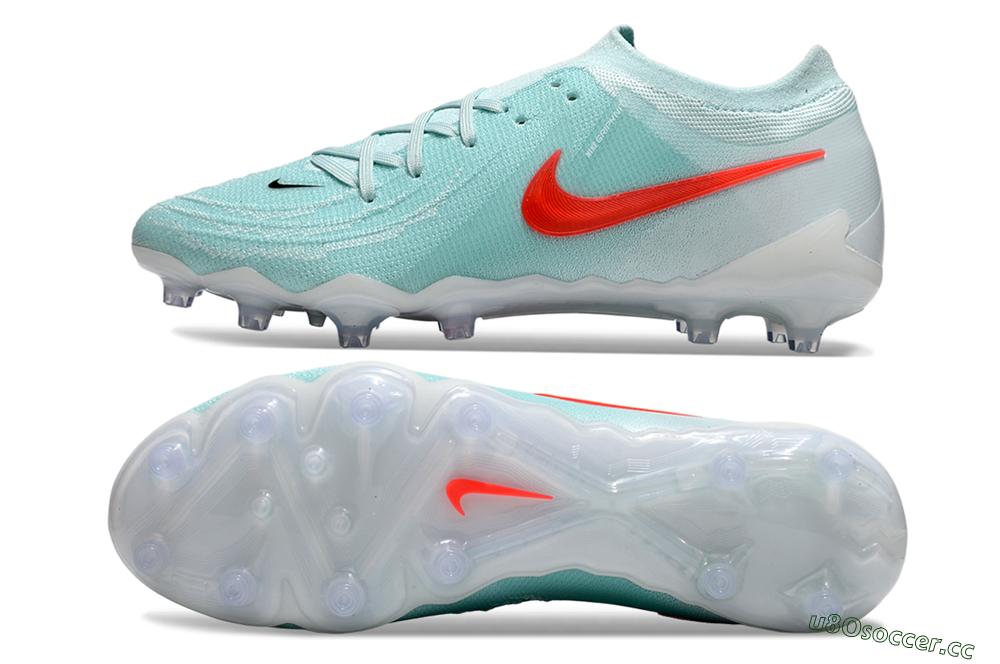 Men's Nike Phantom GX Elite AG Artificial Grass Low-Tops Football Boots - Jade/Red/White 1