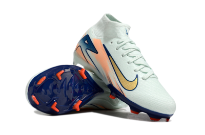 Kids Nike Air Zoom Mercurial Superfly 10 Elite FG Firm Ground High-Tops Football Boots - Jade/Gold/Blue