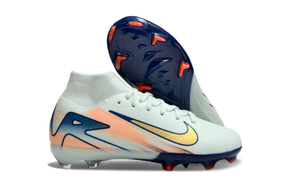 Kids Nike Air Zoom Mercurial Superfly 10 Elite FG Firm Ground High-Tops Football Boots - Jade/Gold/Blue