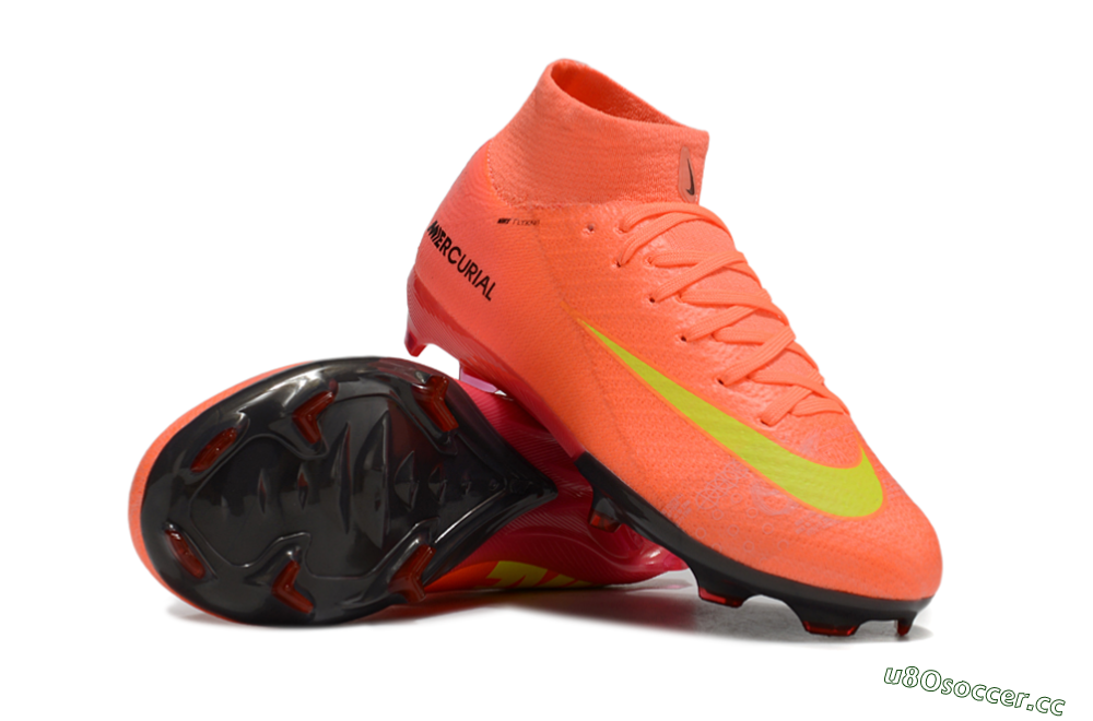 Kids Nike Air Zoom Mercurial Superfly 10 Elite FG Firm Ground High-Tops Football Boots - Red/Yellow/Black 1
