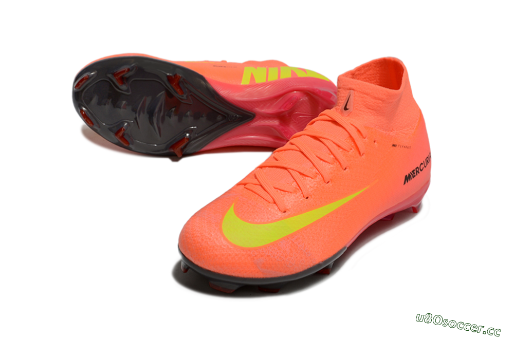 Kids Nike Air Zoom Mercurial Superfly 10 Elite FG Firm Ground High-Tops Football Boots - Red/Yellow/Black 3