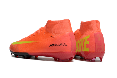Kids Nike Air Zoom Mercurial Superfly 10 Elite FG Firm Ground High-Tops Football Boots - Red/Yellow/Black