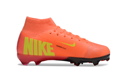Kids Nike Air Zoom Mercurial Superfly 10 Elite FG Firm Ground High-Tops Football Boots - Red/Yellow/Black