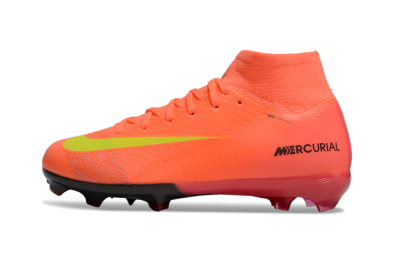 Kids Nike Air Zoom Mercurial Superfly 10 Elite FG Firm Ground High-Tops Football Boots - Red/Yellow/Black