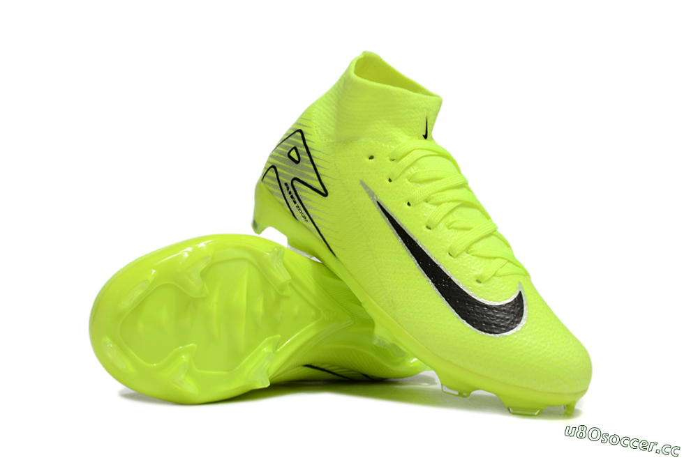 Kids Nike Air Zoom Mercurial Superfly 10 Elite FG Firm Ground High-Tops Football Boots - Yellow/Black/Silver 1