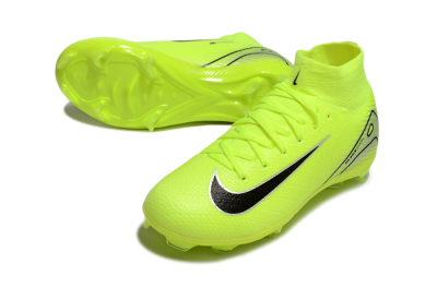 Kids Nike Air Zoom Mercurial Superfly 10 Elite FG Firm Ground High-Tops Football Boots - Yellow/Black/Silver