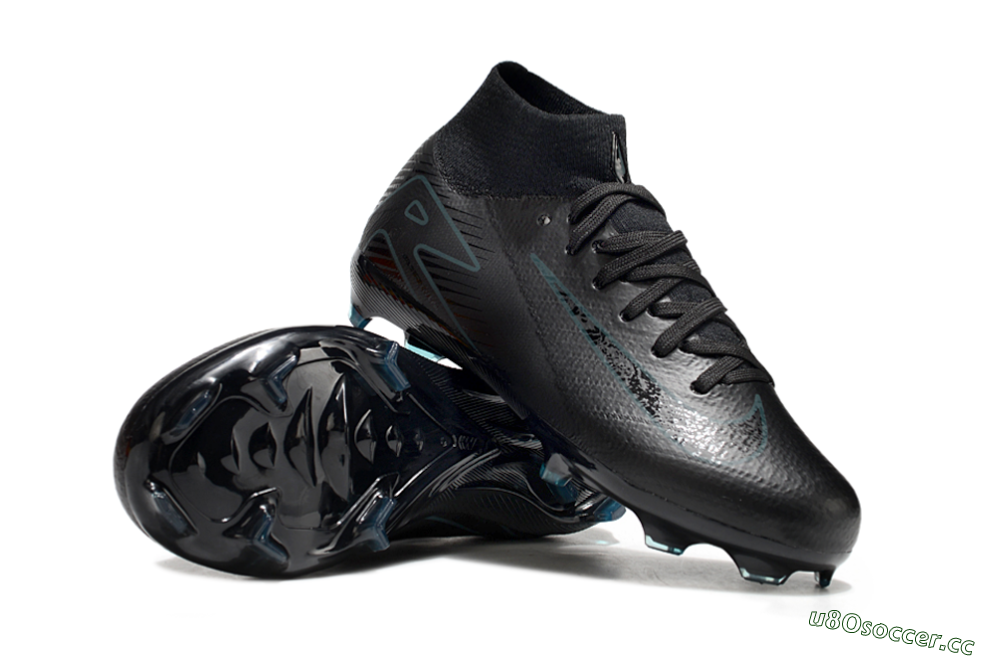 Kids Nike Air Zoom Mercurial Superfly 10 Elite FG Firm Ground High-Tops Football Boots - Black/Blue 1