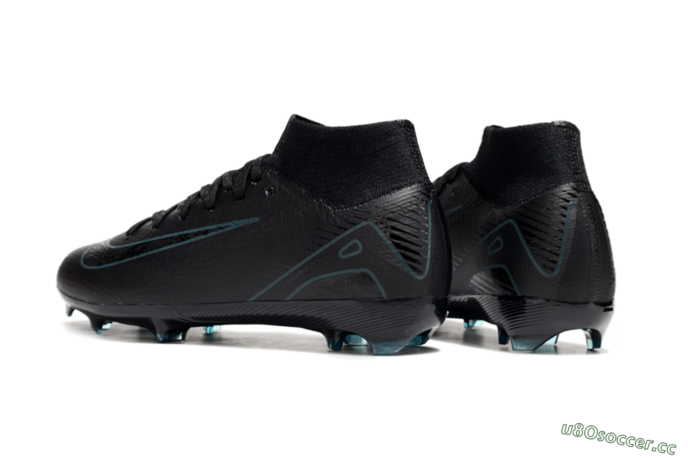 Kids Nike Air Zoom Mercurial Superfly 10 Elite FG Firm Ground High-Tops Football Boots - Black/Blue 5