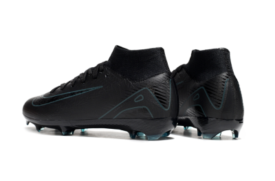 Kids Nike Air Zoom Mercurial Superfly 10 Elite FG Firm Ground High-Tops Football Boots - Black/Blue