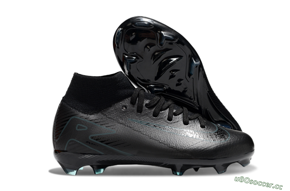 Kids Nike Air Zoom Mercurial Superfly 10 Elite FG Firm Ground High-Tops Football Boots - Black/Blue 2