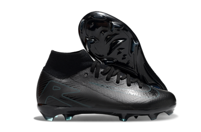 Kids Nike Air Zoom Mercurial Superfly 10 Elite FG Firm Ground High-Tops Football Boots - Black/Blue