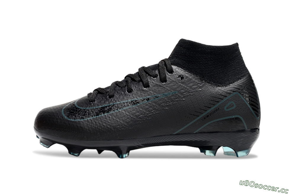 Kids Nike Air Zoom Mercurial Superfly 10 Elite FG Firm Ground High-Tops Football Boots - Black/Blue 0