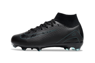 Kids Nike Air Zoom Mercurial Superfly 10 Elite FG Firm Ground High-Tops Football Boots - Black/Blue