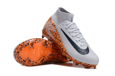 Kids Nike Air Zoom Mercurial Superfly 10 Elite FG Firm Ground High-Tops Football Boots - Grey/Black/Leopard