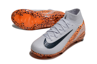 Kids Nike Air Zoom Mercurial Superfly 10 Elite FG Firm Ground High-Tops Football Boots - Grey/Black/Leopard